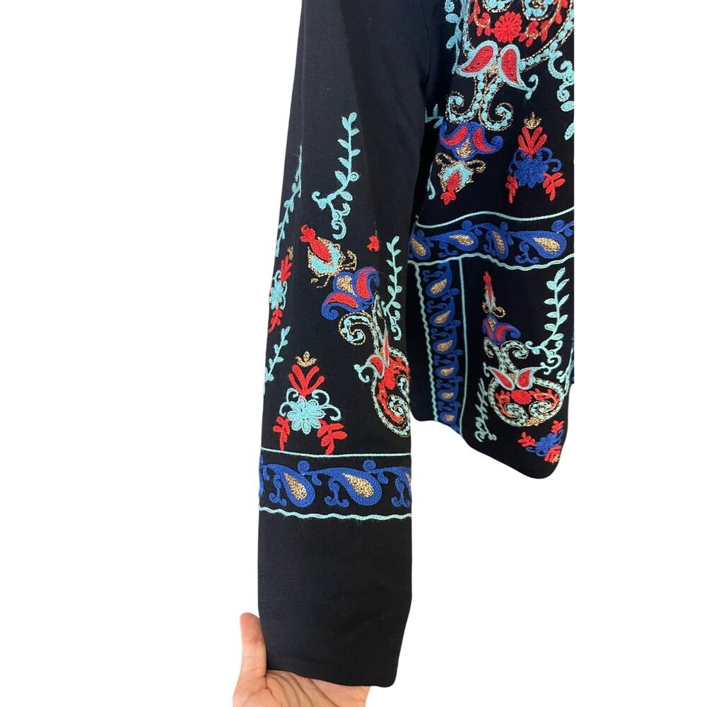 Antthony Womens Embroidered Patchwork Jacket Size… - image 5